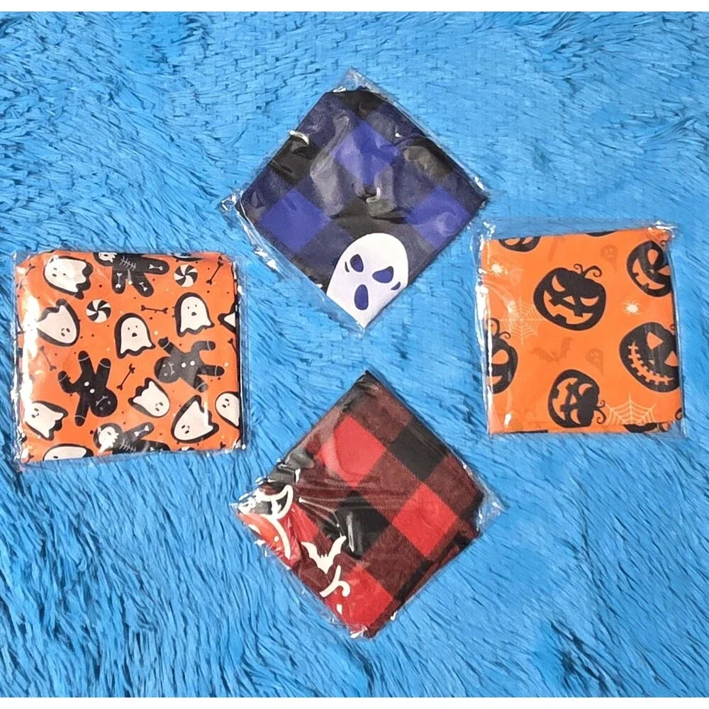 Halloween Themed 4pc Dog Bandanas 24